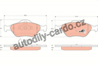 Sada brzdových destiček TRW GDB1419 - FORD FIESTA