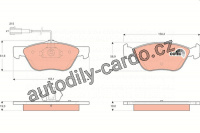 Sada brzdových destiček TRW GDB1445 - LANCIA LYBRA, ALFA ROMEO 147
