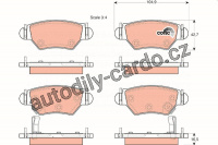 Sada brzdových destiček TRW GDB1471 - OPEL ASTRA, ZAFIRA OPEL