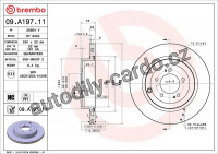 Brzdový kotouč BREMBO 09.A197.11