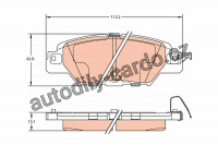 Sada brzdových destiček TRW (GDB2163)