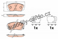 Sada brzdových destiček TRW GDB3642