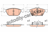 Sada brzdových destiček TRW GDB3600 - HONDA CIVIC Sada brzdových destiček TRW GDB3600 - HONDA CIVIC