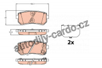 Sada brzdových destiček TRW GDB3636