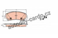 Sada brzdových destiček TRW (GDB2152)