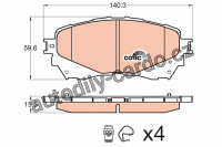 Sada brzdových destiček TRW (GDB3580)
