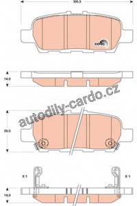 Sada brzdových destiček TRW GDB3508
