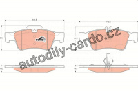 Sada brzdových destiček TRW GDB1546 - MERCEDES W211 E