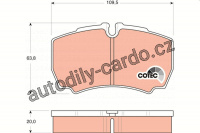 Sada brzdových destiček TRW GDB1535 - IVECO DAILY