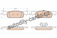 Sada brzdových destiček TRW GDB2016