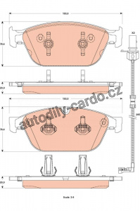 Sada brzdových destiček TRW GDB1884