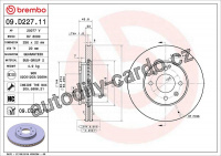 Brzdový kotouč BREMBO 09.D227.11