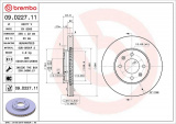 Brzdový kotouč BREMBO 09.D227.11