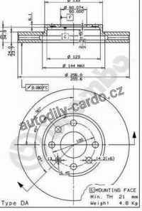 Brzdový kotouč BREMBO 09.7628.11