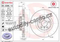 Brzdový kotouč BREMBO 09.C396.13 - BMW