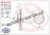 Brzdový kotouč BREMBO 09.5674.21