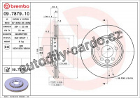 Brzdový kotouč BREMBO 09.7879.10 - MG, ROVER