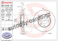Brzdový kotouč BREMBO 09.A149.11 Brzdový kotouč BREMBO 09.A149.11