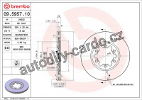 Brzdový kotouč BREMBO 09.5957.10 - MAZDA