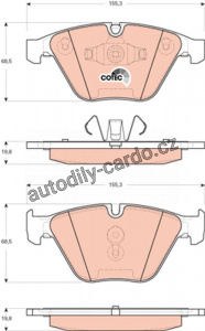 Sada brzdových destiček TRW GDB1729 - BMW E90
