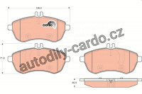 Sada brzdových destiček TRW GDB1736 -