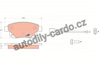 Sada brzdových destiček TRW GDB1725 - FORD TRANSIT 06- Sada brzdových destiček TRW GDB1725 - FORD TRANSIT 06-
