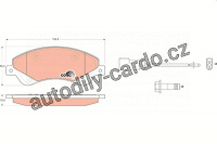 Sada brzdových destiček TRW GDB1723 - FORD TRANSIT 06-