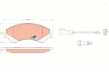 Sada brzdových destiček TRW GDB1723 - FORD TRANSIT 06-