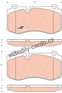 Sada brzdových destiček TRW GDB1733 - MERCEDES W211 E 05-