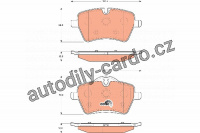 Sada brzdových destiček TRW GDB1712 - MINI COOPER S 06-
