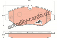 Sada brzdových destiček TRW GDB1698 - VW CRAFTER 06- Sada brzdových destiček TRW GDB1698 - VW CRAFTER 06-