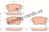 Sada brzdových destiček TRW GDB1700 - OPEL CORSA D 1.0