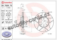 Brzdový kotouč BREMBO MAX 09.7628.75 - OPEL