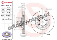 Brzdový kotouč BREMBO 09.C244.10 - ISUZU