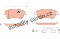 Sada brzdových destiček TRW GDB1673 - FIAT, SUZUKI SX-4 Sada brzdových destiček TRW GDB1673 - FIAT, SUZUKI SX-4
