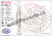 Brzdový kotouč BREMBO 09.A960.21 - MERCEDES-BENZ