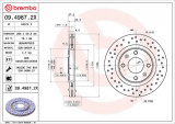 Brzdový kotouč BREMBO 09.4987.2X