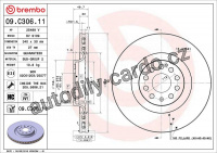 Brzdový kotouč BREMBO 09.C306.11 - AUDI, SEAT, ŠKODA, VW