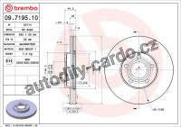 Brzdový kotouč BREMBO 09.7195.10 - VW