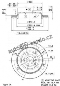 Brzdový kotouč BREMBO 09.R102.11 - MERCEDES-BENZ Brzdový kotouč BREMBO 09.R102.11 - MERCEDES-BENZ