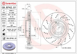 Brzdový kotouč BREMBO 09.B742.51 - MERCEDES-BENZ