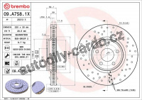 Brzdový kotouč BREMBO 09.A758.1X