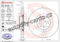 Brzdový kotouč BREMBO 09.R105.11 - MERCEDES-BENZ