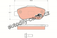 Sada brzdových destiček TRW GDB1589 - FIAT PANDA Sada brzdových destiček TRW GDB1589 - FIAT PANDA