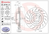 Brzdový kotouč BREMBO 09.B746.51 - MERCEDES-BENZ
