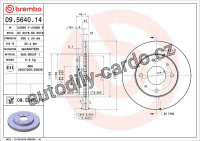 Brzdový kotouč BREMBO 09.5640.14 - MITSUBISHI