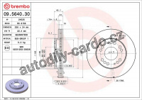 Brzdový kotouč BREMBO 09.5640.30 - MITSUBISHI Brzdový kotouč BREMBO 09.5640.30 - MITSUBISHI