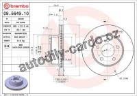Brzdový kotouč BREMBO 09.5649.10 - JEEP
