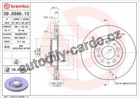 Brzdový kotouč BREMBO 09.9366.11