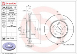 Brzdový kotouč BREMBO 09.E229.11